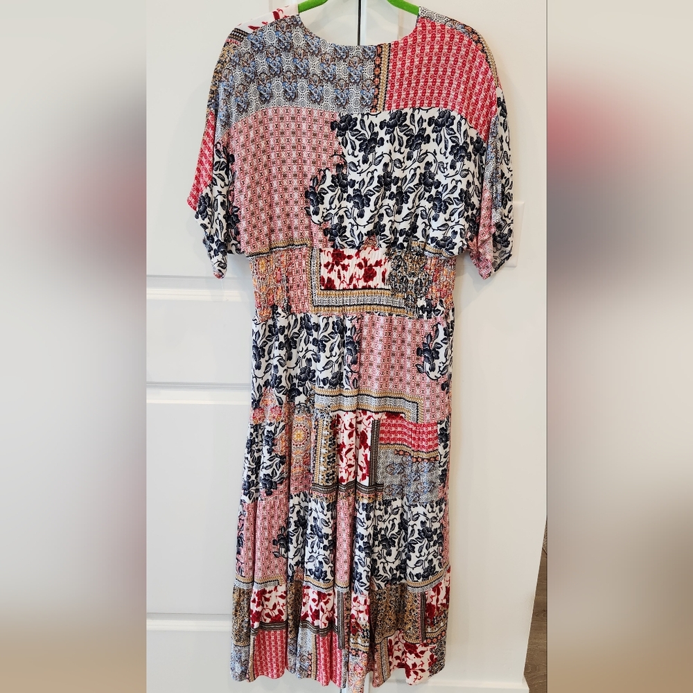 Patchwork Maxi Dress - Multicolor - image 4